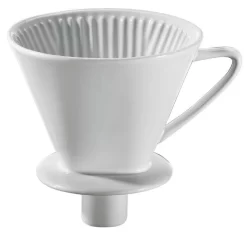 Cilio Koffiefilter Met Mondstuk Maat 4 Keramiek Wit