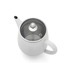 Bredemeijer Duet Eva Theepot 1,1 Liter Mat Wit -Alessi Winkel 111013 2