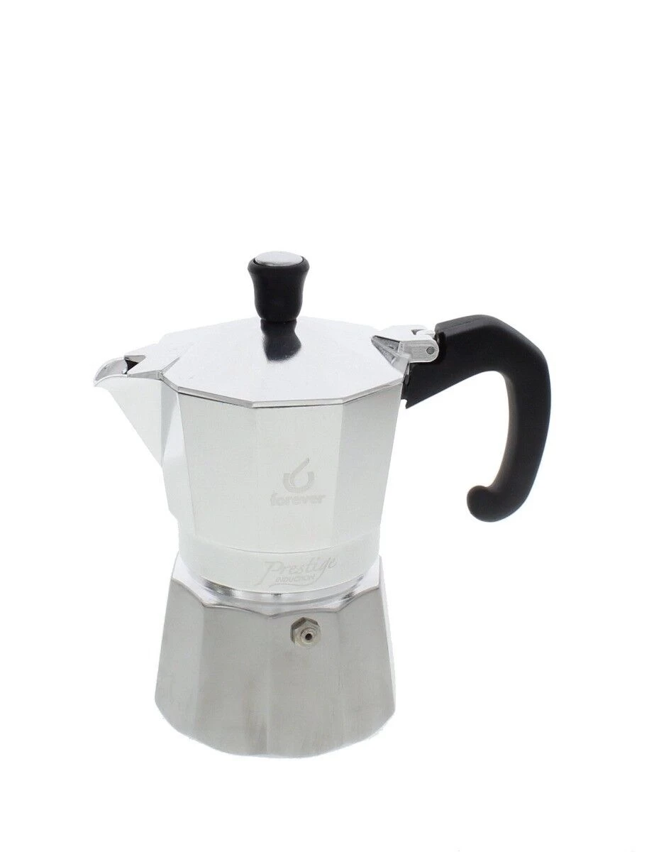 Forever Moka Prestige Inductie Mokapot 2-kops Aluminium Mat 1 Forever Moka Prestige Inductie Mokapot 2-kops Aluminium Mat