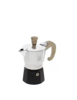 Forever Prestige Woody Mokapot 1-kops Aluminium Mat