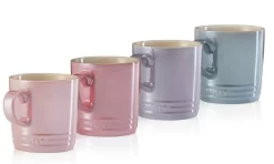 Le Creuset Metallics Mok 350 Ml Aardewerk Rozetinten 4-delig